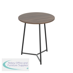 Jemini Trinity Mid Table 800x800x735mm Dark Walnut/Black KF823650