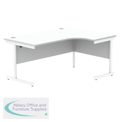 Astin Radial Right Hand SU Cantilever Desk 1600x1200x730mm Arctic White/Arctic White KF824190