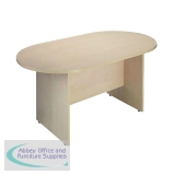 KF838285 - Arista Boardroom D-End Table 2400x1200x730mm Maple KF838285