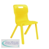 Titan One Piece Classroom Chair 363x343x563mm Yellow (Pack of 10) KF838708