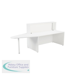 Jemini Reception Unit with Extension 1600x800x740mm White KF839540