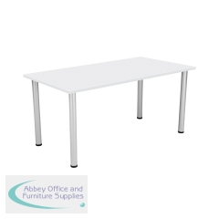 Jemini Rectangular Meeting Table 1600x800x730mm White KF840186