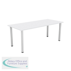 Jemini Rectangular Meeting Table 1800x800x730mm White KF840187
