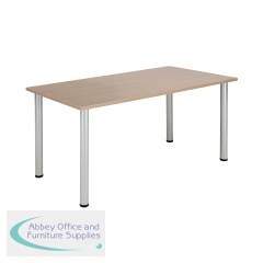 Jemini Rectangular Meeting Table 1200x800x730mm Grey Oak KF840195