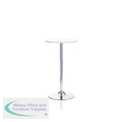 Jemini Bistro Trumpet Table Tall 600x600x1045mm White/Chrome KF840209