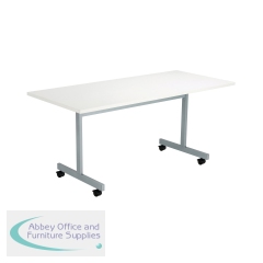 Jemini Rectangular Tilting Table 1600x800x730mm White/Silver KF846086