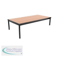 Jemini T-Table Multipurpose Classroom Table 1200x600x460mm Flat Pack Beech/Black KF882414