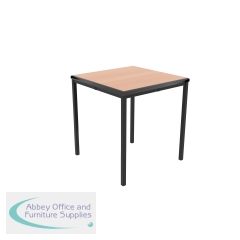 Jemini Titan Multipurpose Classroom Table 600x600x640mm Beech/Black KF882432