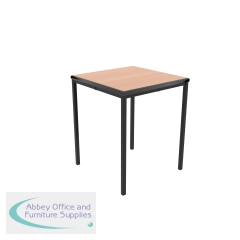 Jemini Titan Multipurpose Classroom Table 600x600x760mm Beech/Black KF882436