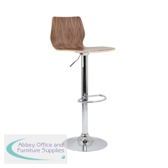 Jemini Stork High Stool 450x410x830-1040mm Walnut KF90510