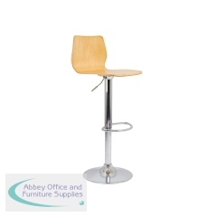 Jemini Stork High Stool 450x410x830-1040mm Beech KF90511