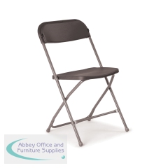 Titan Straight Back Folding Chair 445x460x870mm Charcoal KF90528