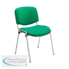 Jemini Ultra Multipurpose Stacking Chair 532x585x805mm Chrome/Green KF90559