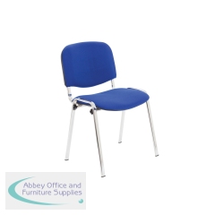 Jemini Multipurpose Stacking Chair 532x585x805mm Chrome/Blue Polyurethane KF90562