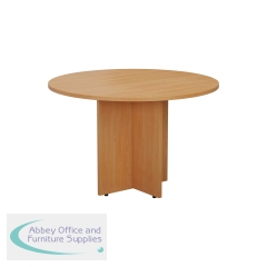 Jemini Round Meeting Table 1100x1100x730mm Beech KF90685