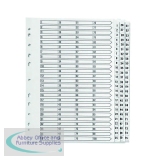 KF97058 - Q-Connect 1-75 Index Multi-Punched Reinforced Board Clear Tab A4 White KF97058