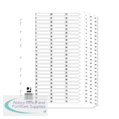 Q-Connect A4 1-75 Mylar Index (10 Pack) KF97058Q