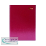 Desk Diary Day Per Page A4 Appointment Burgundy 2025 KFA41ABG25