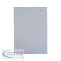 Desk Diary Day Per Page Appointment A4 Silver Grey 2027 FS669203