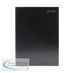 5 Star Desk Diary Day Per Page A4 Black 2026 KFA41BK26