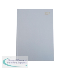 Desk Diary 2 Day Per Page A4 Silver Grey 2027 FS669210