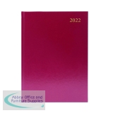 Desk Diary 2 Days Per Page A5 Burgundy 2022 KFA52BG22