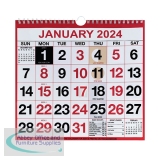 Wirebound Month To View Calendar 249x231mm 2024 KFYC2224