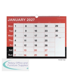 Unbranded Wirebound Month To View Calendar A3 2027 KFYC2327