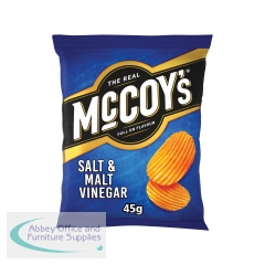 McCoys Salt and Malt Vinegar Crisps 45g (Pack of 36) 09009