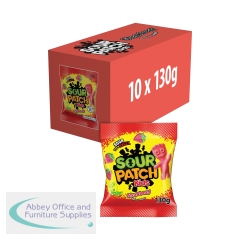 Sour Patch Kids Strawberry Gum Sweets 130g (Pack of 10) 4314130