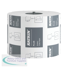 Katrin Plus System Paper Toilet Roll 2-Ply 684 Sheets White (Pack of 36) 87365