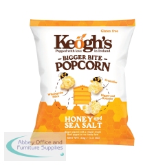 Keogh\'s Bigger Bite Honey and Sea Salt Popcorn Bag (Pack of 24) 756428