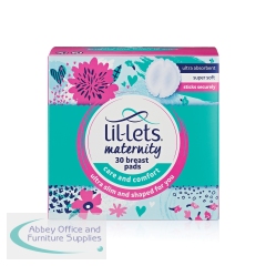 Lil-Lets Sanitary Pads Maternity Breast 30 Pads (Pack of 4) 95MATBP30