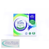 Lil-Lets Organic Sanitary Pads Ultra Thin with Wings Night x9 (Pack of 24) 94ORGNI9