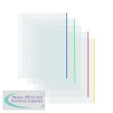 Coloured Edge Punched Pockets A4 (Pack of 100) 9410410
