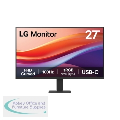 LG 27in Monitor VA FHD 100Hz Curved With HDMI + USB-C 27U421A-B.AEKQ