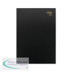 Letts Desk Diary Day Per Page A4 Black 2027 LT11ZBK27