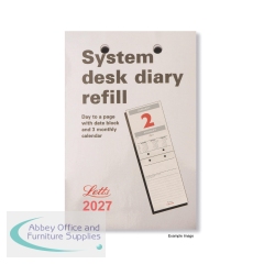 Letts System Desk Calendar Refill 2027