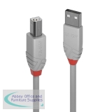 Lindy Anthra Line USB 2.0 Type A to B Cable 3m Grey 36684