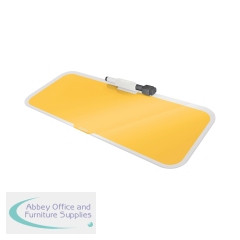 Leitz Cosy Glass Drywipe Desktop Whiteboard Pad Warm Yellow 52690019
