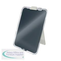 Leitz Cosy Glass Drywipe Desktop Easel Whiteboard Velvet Grey 39470089