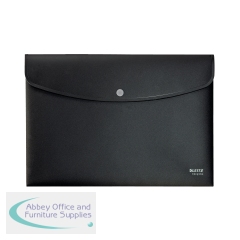 Leitz Recycle Document Wallet Plastic A4 Black (Pack of 10) 46780095