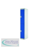 Express Standard Locker 2 Door 300x300x1800mm Light Grey/Blue MC00139