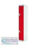 Express Standard Locker 2 Door 300x300x1800mm Red Deep MC00141