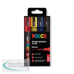 Posca 5M Paint Markers Medium Assorted (Pack of 4) 153544133