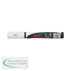 Uni-Ball UniChalk PWE5M Glass Marker Bullet Tip White (Pack of 6) 264614000