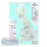 Map Marketing UK Postcode Areas Laminated Map BIPA