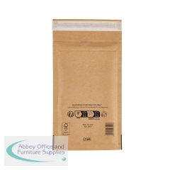 Sealed Air Bubble Lined Postal Bag Gold B00 120x210mm (Pack of 100) 103027401