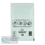 Mail Lite Bubble Lined Postal Bag Size B/00 120x210mm White (100 Pack) MLW B/00