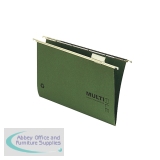 Rexel Multifile Suspension File V Base 15mm Foolscap Green (50 Pack) 78008